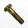 3/8"-16 x 3/4" Drilled Hex Cap Screw, SAE J429 Grade 8, 2 Hole(s), Zinc Plated